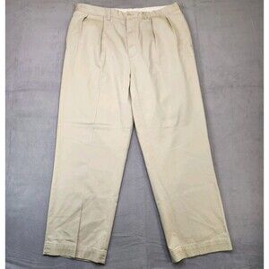 Polo Ralph Lauren Andrew Pants Men's 36x30 Beige Tan Stone Khaki Chinos Pleated